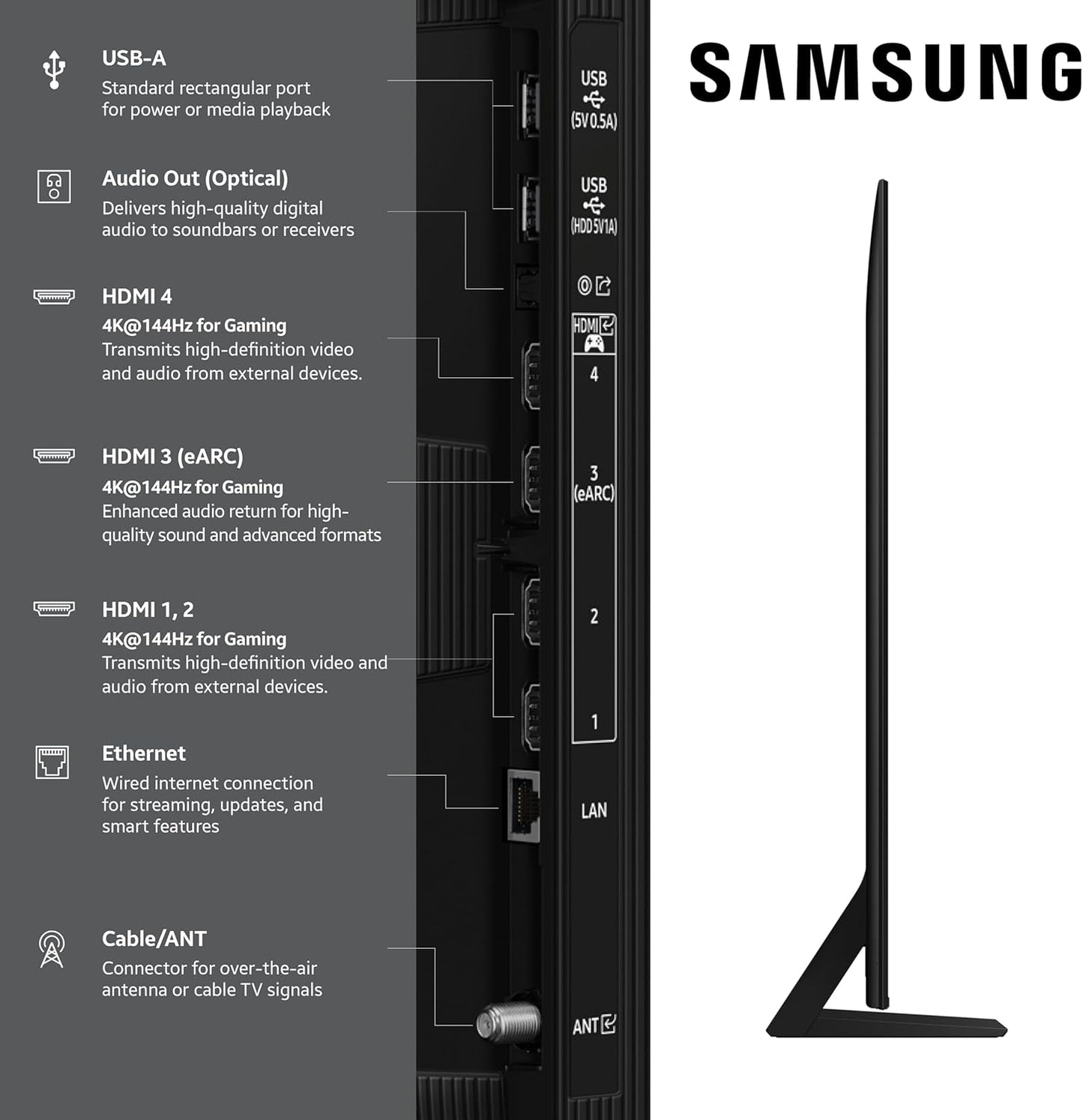 Samsung 75” Class QN70F Series Neo QLED Mini LED 4K UHD SamsungVision AI Smart Tizen TV (2025) QN75QN70FDF