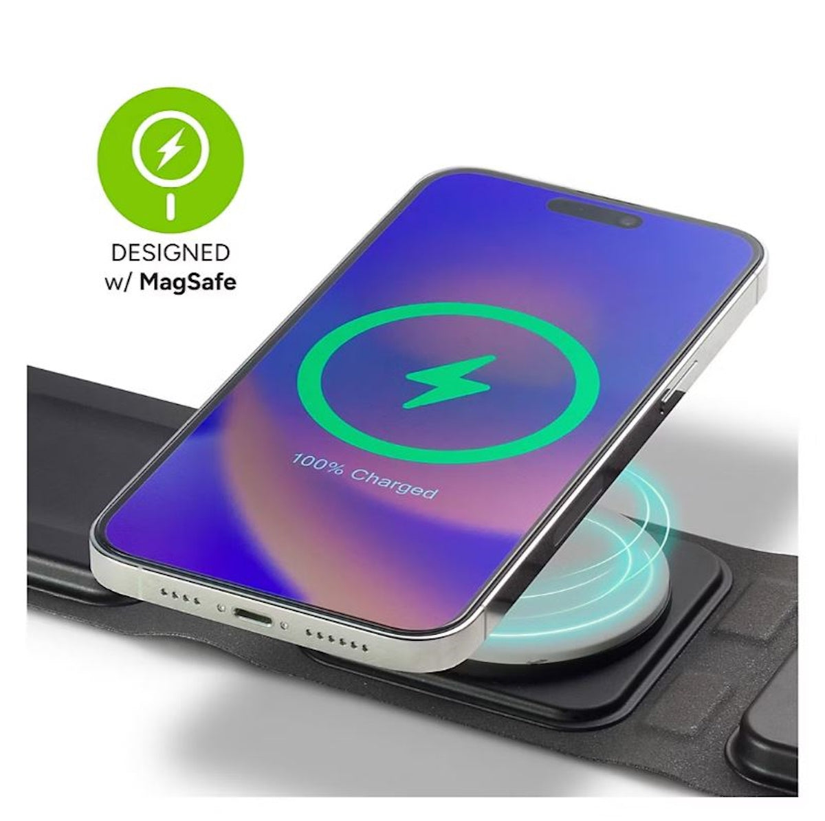 Mophie 3-in-1 Travel Charger with MagSafe 15W Black 401315418