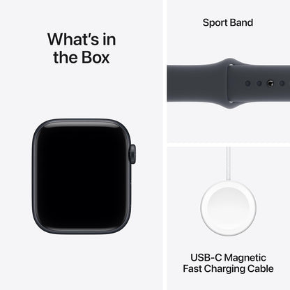Apple Watch SE 3 (GPS) 44mm Midnight Aluminum Case Sport Band M/L (2025) MEHQ4LWA