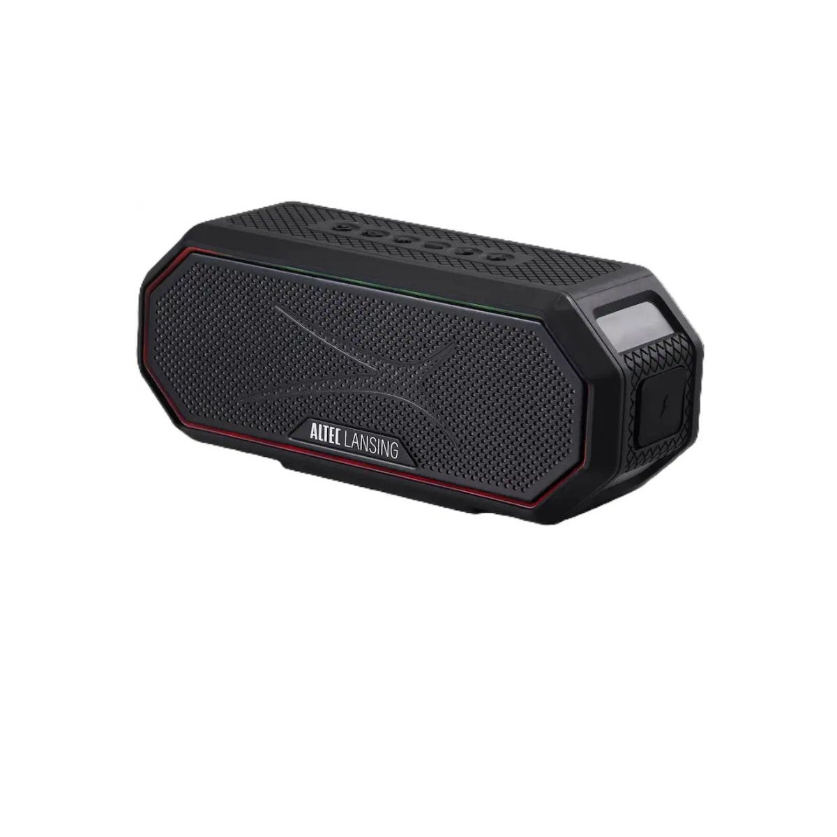 Altec Lansing - Bluetooth HydraJolt 2.0 EverythingProof Portable Speaker with LED Lights - Black/Gray IMW1202-BLKGRY