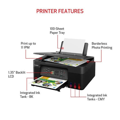 Canon PIXMA G3270 BK SE Wireless MegaTank All-in-One Printer Black