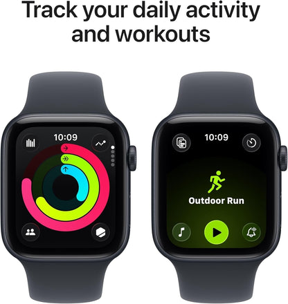 Apple Watch SE 3 44mm (GPS) Midnight Aluminum Case Sport Band M/L 2025 MEHQ4LWA