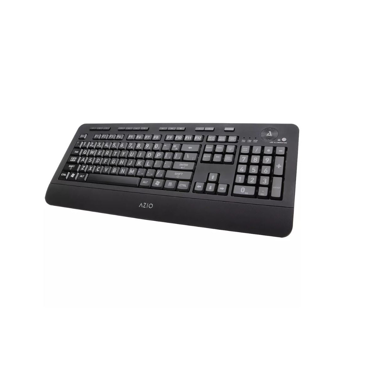 AZIO - Vision Wired Keyboard with Back Lighting - Black KB506