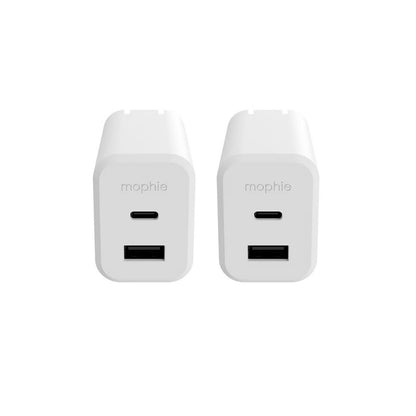 Mophie Wall USB-C PD USB-A 42W Gan 2 pack Phone Chargers CHG-WALL-PD-42W