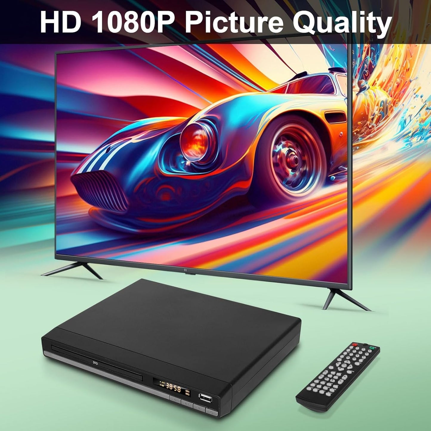 CURTIS DVD-168 DVD Player with Progressive Scan, Multi-Format Disc Playback