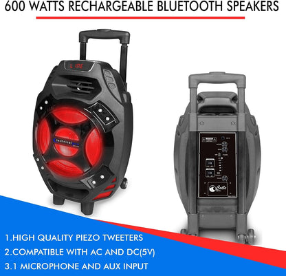 Technical Pro CALLE7 Rechargeable Bluetooth Party Speaker with 8-Inch LED Woofer