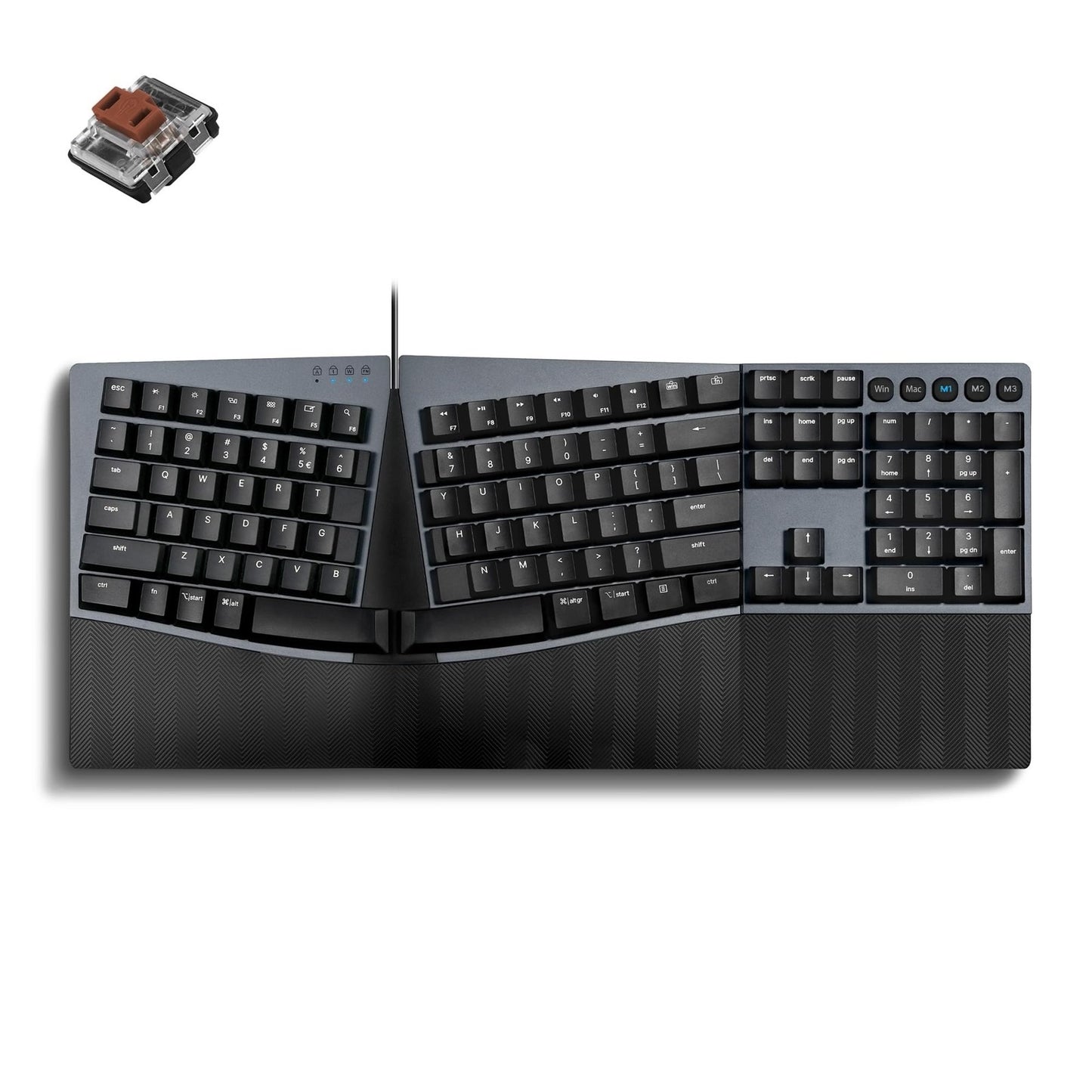 Perixx PERIBOARD-535BR Wired Ergonomic Mechanical Keyboard