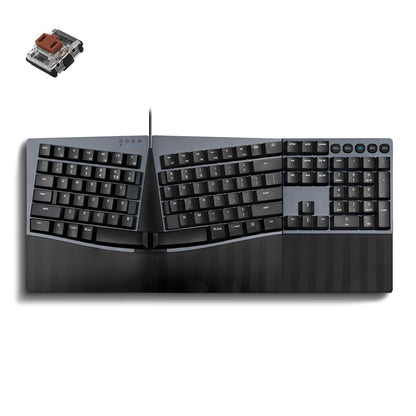 Perixx PERIBOARD-535BR Wired Ergonomic Mechanical Keyboard