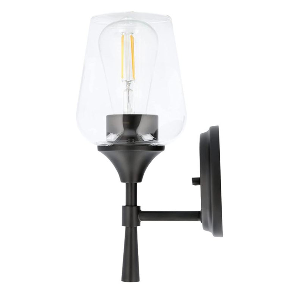Sunset 1-Light Black Vanity for Bathroom | Wall Mount Fixture 100W - F27011-31