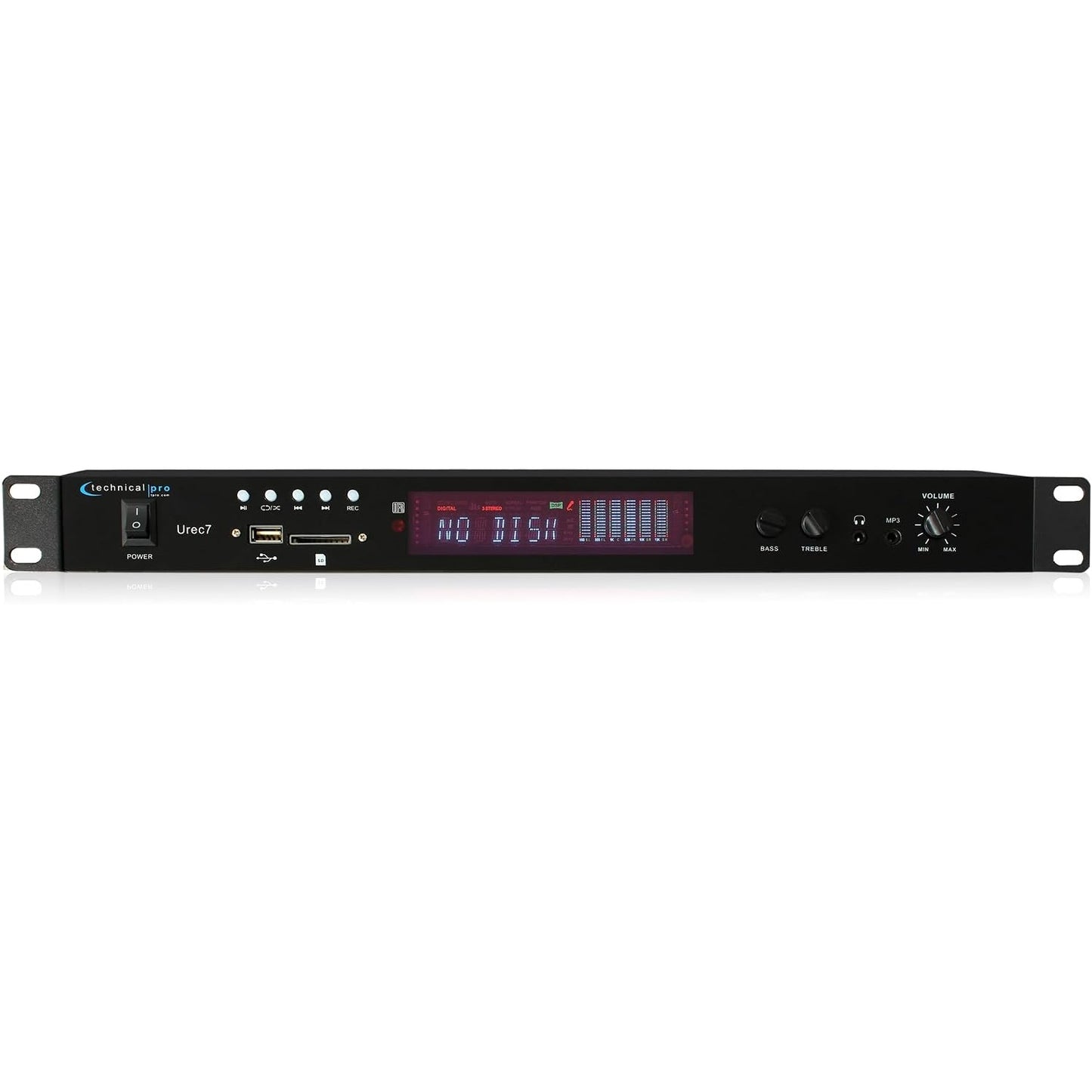 Technical Pro UREC7 Professional DJ 1U Rack Mountable USB/SD Recording Deck