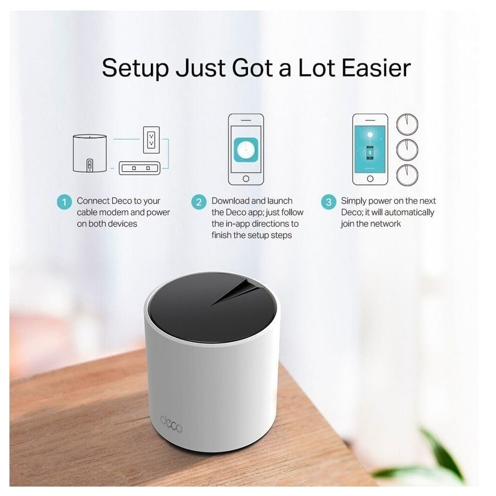 TP-Link - Deco X25 AX1800 Dual-Band Whole Home Mesh Wi-Fi 6 System (3-Pack) - White
