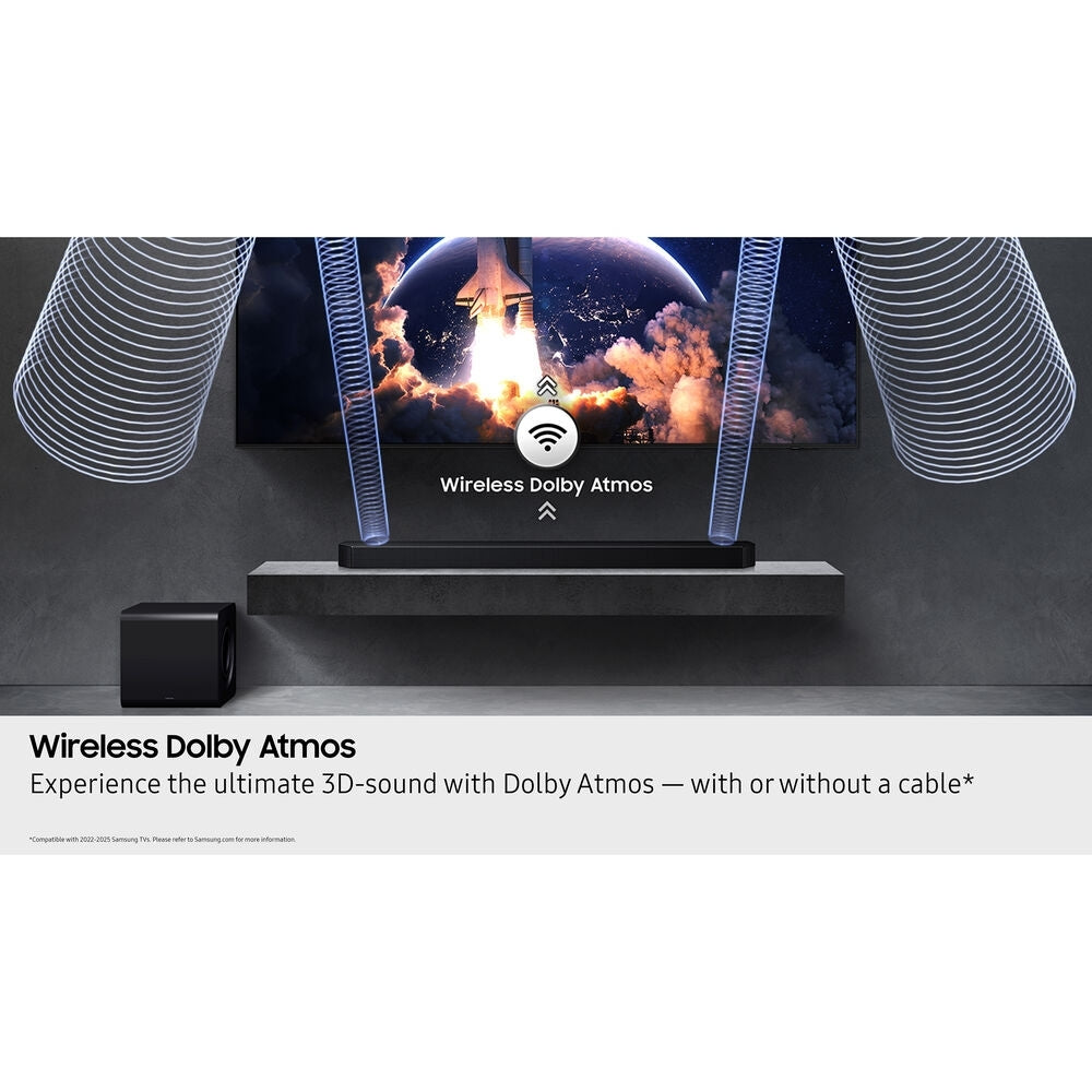 SAMSUNG Q-Series Soundbar 11.1.4 ch w/ Subwoofer and Rear Speaker - Graphite Black HW-Q990F/ZA
