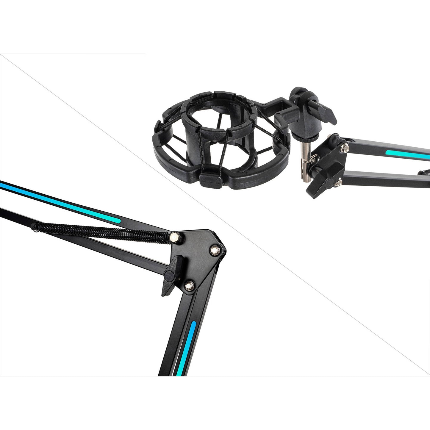 Technical Pro MKL2 Microphone Suspension Boom Arm Stand with LED Lighting