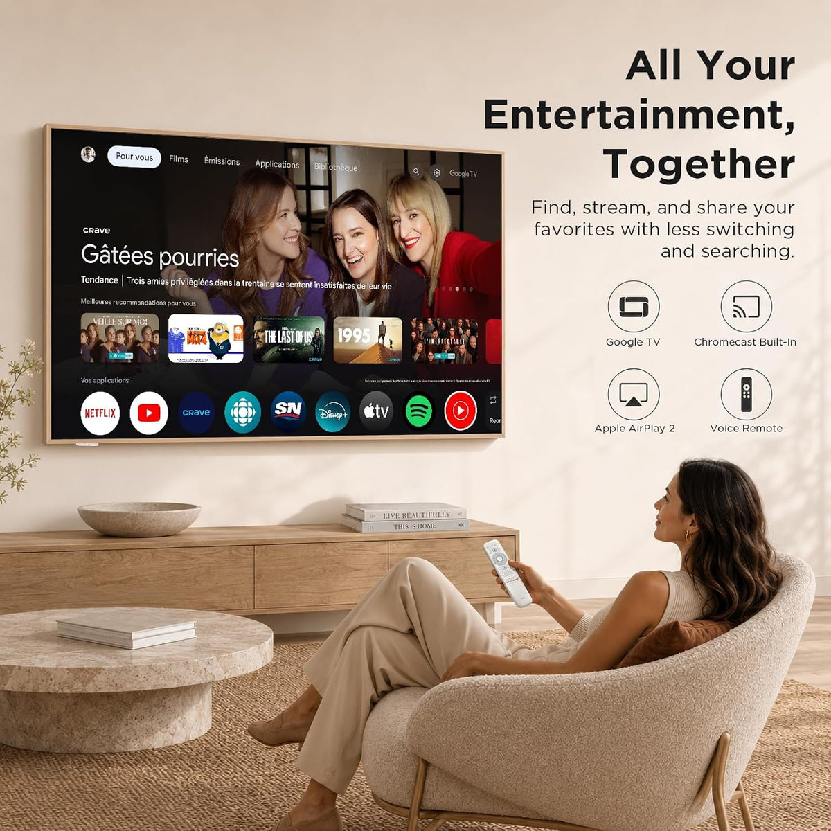 TCL - 75" Class A300W NXTVISION Series 4K QLED Art TV with Magnetic Frame 75A303W