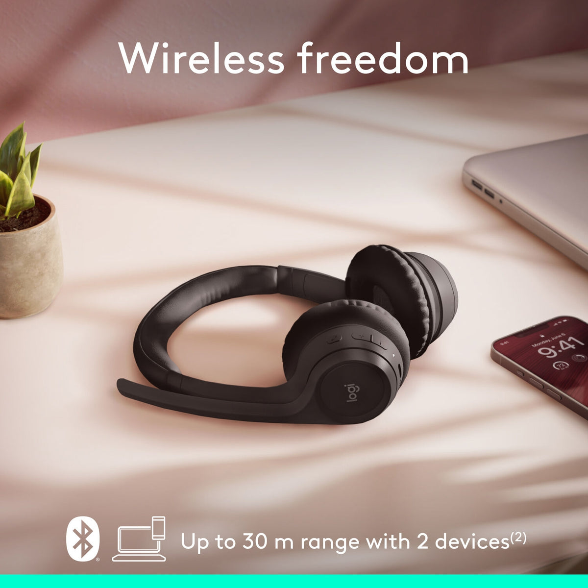 Logitech Zone 300 Wireless Headset Midnight Black 981-001406