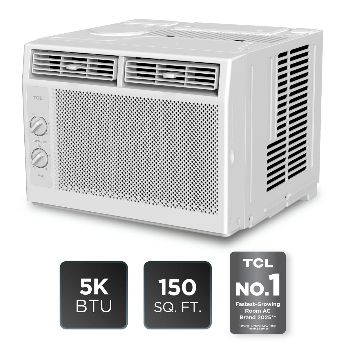 TCL 5,000 BTU 150 sq. ft. Mini Mechanical Window Air Conditioner - W5WM-3
