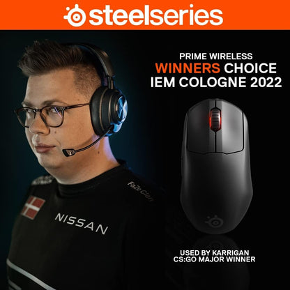 SteelSeries Esports Mini Wireless FPS Gaming Mouse – Lag-free 2.4GHz – 100H Battery – 18K CPI Sensor