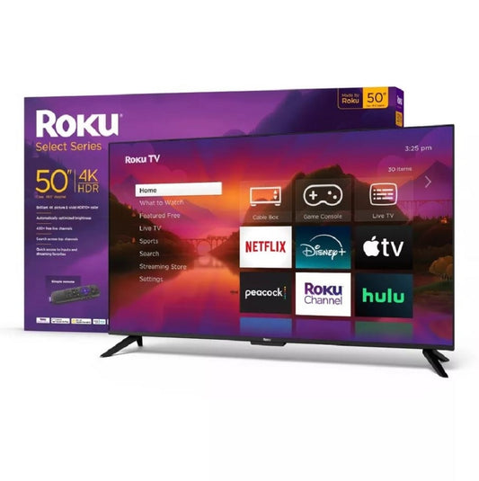 Roku 50" 4K LED Smart Roku TV Streaming Capability TV Apps Wi-Fi 50R4A4