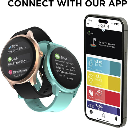 Itouch Sport 4 Unisex Adult Black Smart Watch TP4R01-G02