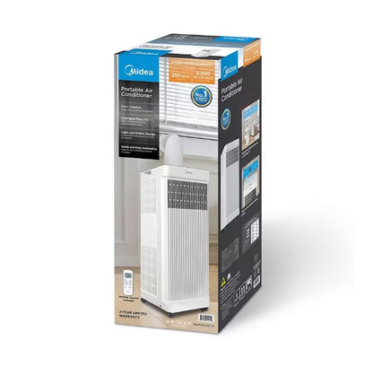 Midea 6,000 BTU DOE Smart Portable Air Conditioner, for spaces up to 250 sq. ft. MAP06S1JWT-B
