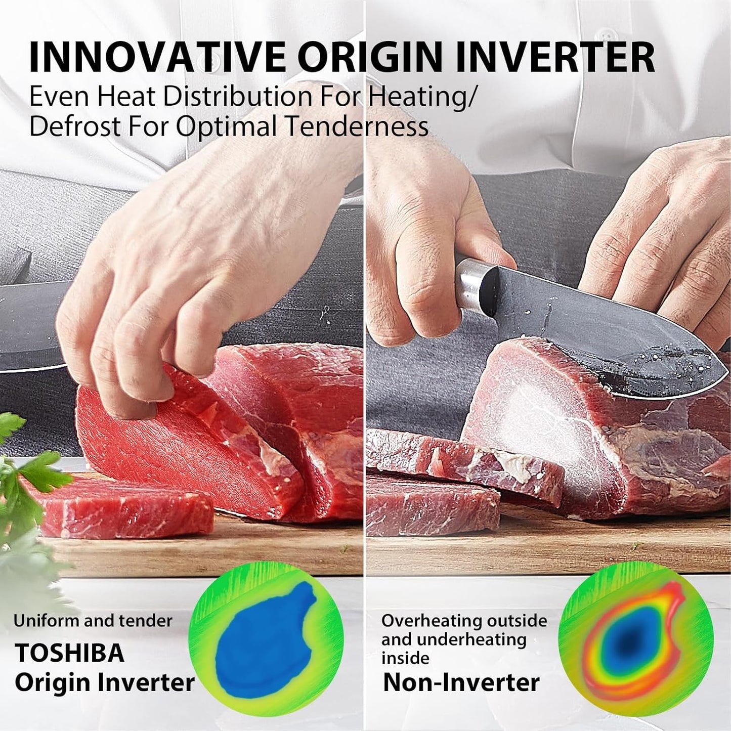 TOSHIBA ML-EM45PIT(SS) Countertop Microwave Oven with Inverter Technology,  1.6 Cu.ft, 13.6" Stainless Steel