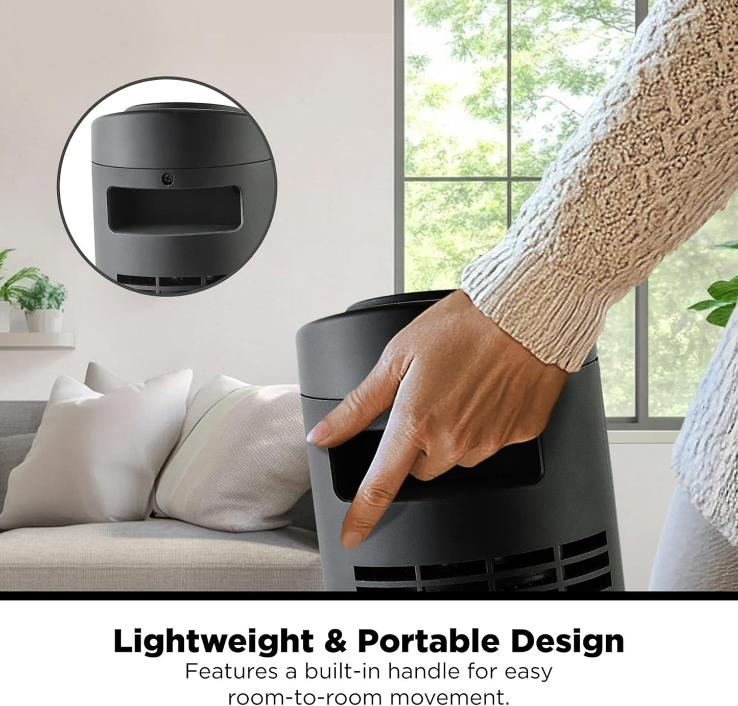 Mainstays 28" Tall 3-Speed Oscillating Tower Fan Black MSWMT24MB