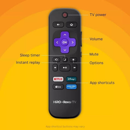 Hiro Roku TV 40" 1080p Full HD Smart Roku TV Dolby Audio for Streaming H40C3C4