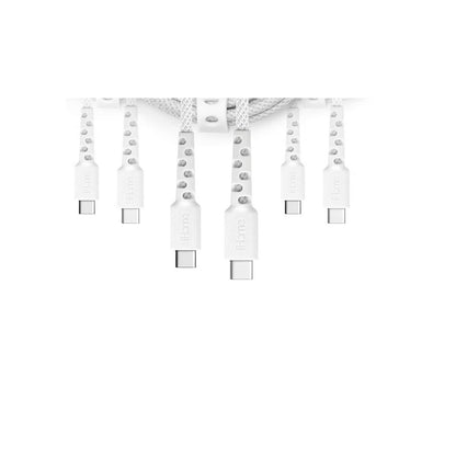 iHome TPE Durastrain USB-C to USB-C Nylon Braided Charging Cable 3PK 2IHCC2292W0L2