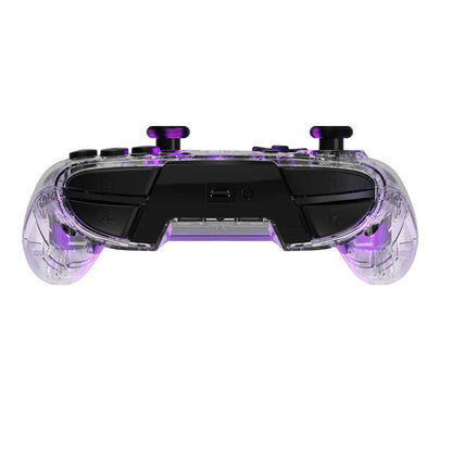 PDP Afterglow LED Wireless Deluxe Gaming Controller: Multicolor Nintendo Switch Transparent 500-137-NA