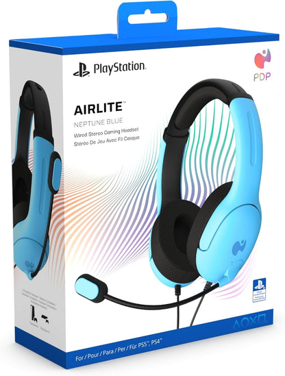 PDP AIRLITE Wired Stereo Gaming Headset – Sony PlayStation 4, PS5 and Windows Blue PC 052-011-BL