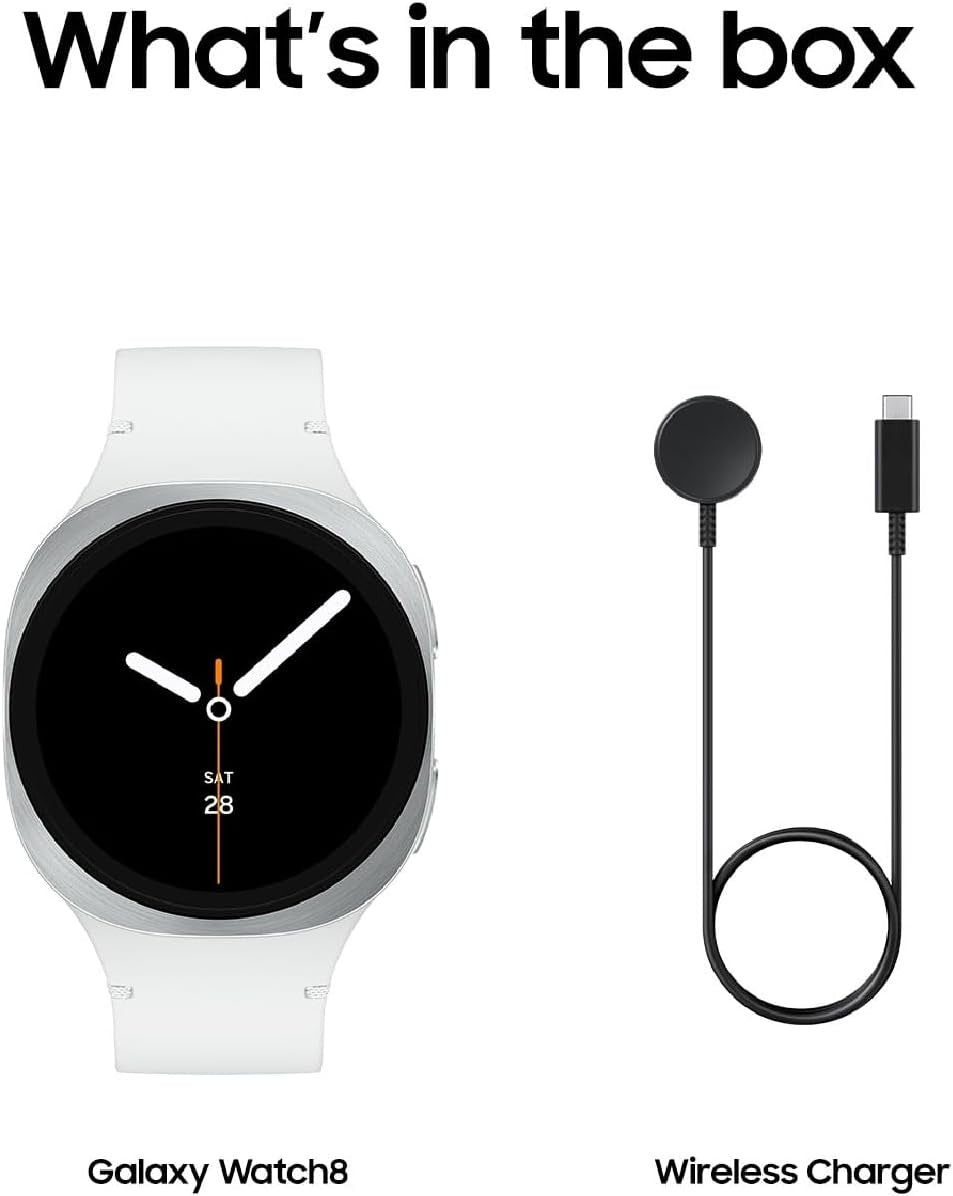 Samsung Galaxy Watch 8 40mm Aluminum Smartwatch BT Silver (2025) SM-L320NZSCXAA