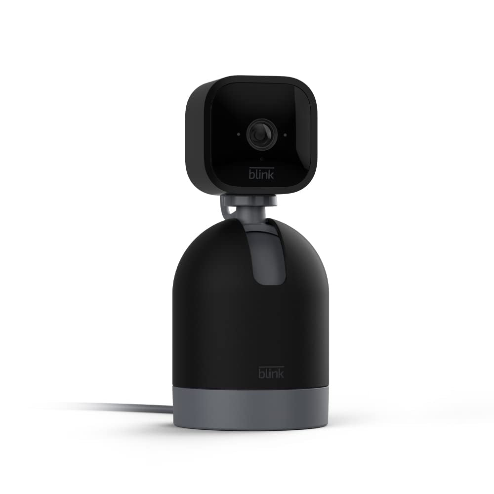 Blink Mini Pan-Tilt Camera Rotating Indoor Plug-in Smart Security Camera, Two-way Audio, HD Video, Motion Detection, Black