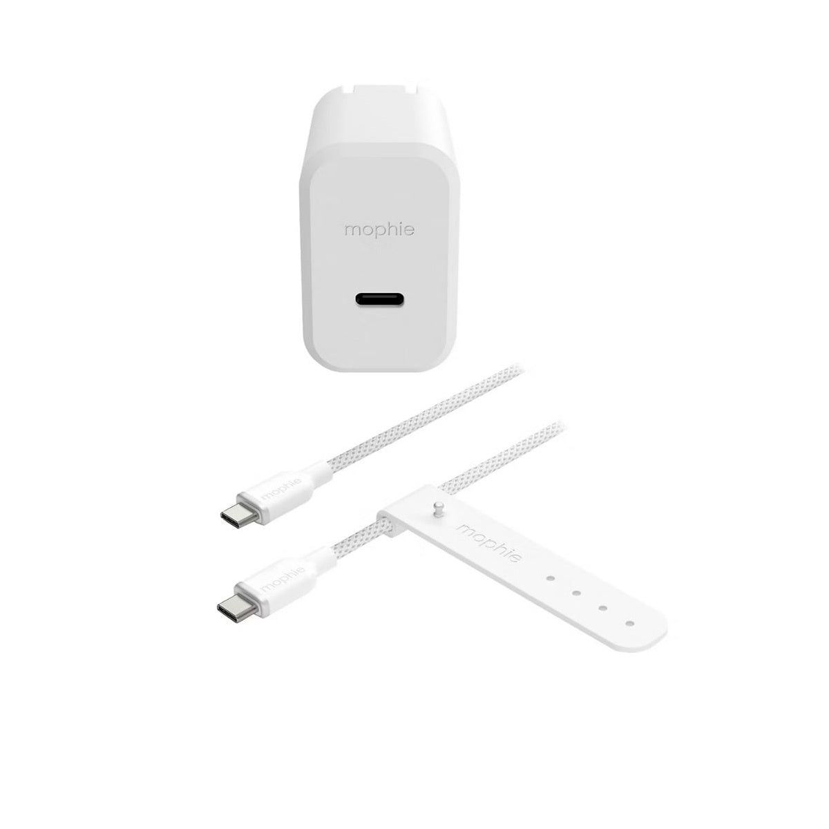 Mophie 30W USB-C PD GaN Wall Charger w/ 2M USB-C to USB-C Charging Cable CHG-WALL-PD-30W