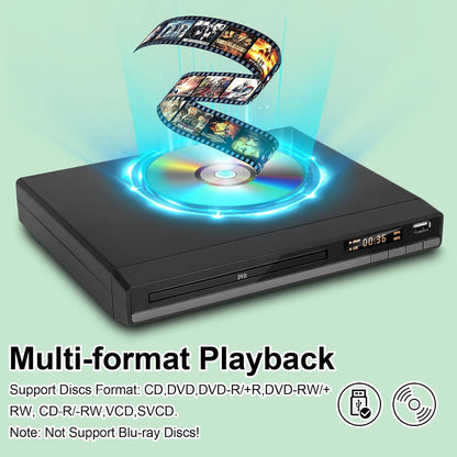CURTIS DVD-168 DVD Player with Progressive Scan, Multi-Format Disc Playback