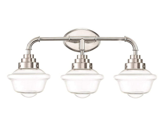 Sunset Lighting ECLAT 3-Light 60W MB Vanity, Bright Satin Nickel F13003-80