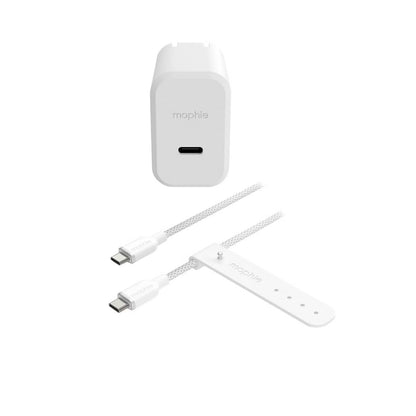Mophie 30W USB-C PD GaN Wall Charger w/ 2M USB-C to USB-C Charging Cable CHG-WALL-PD-30W