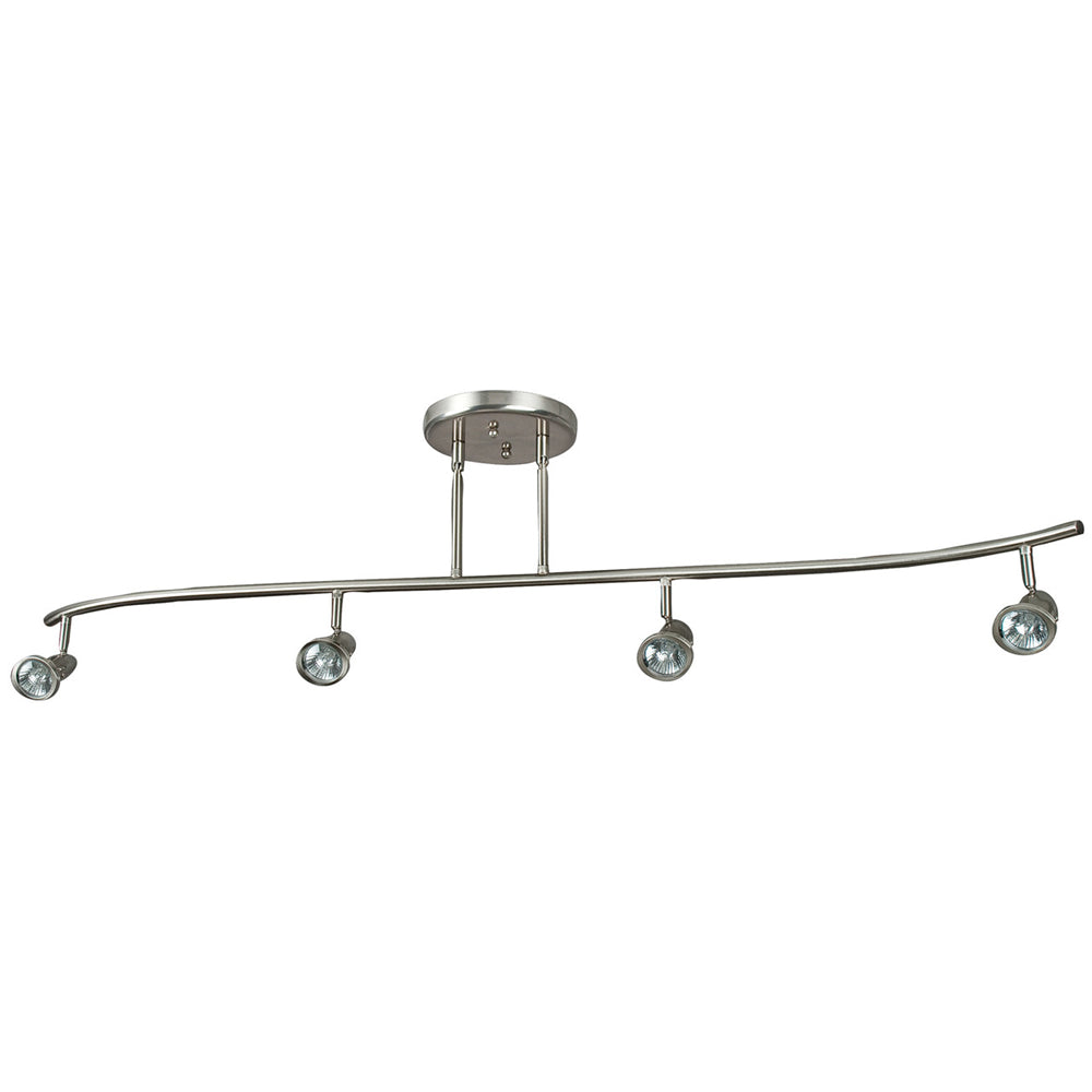Sunset Lighting 4-Light Track 6.5W Bright Satin Nickel Finish GU10 base F2967-80-LED