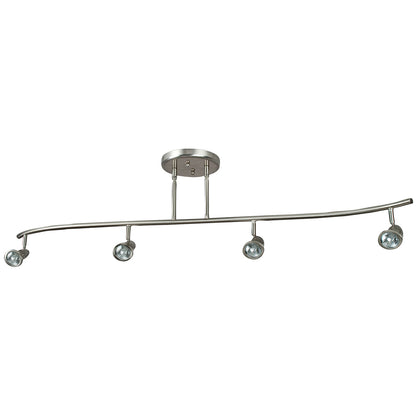 Sunset Lighting 4-Light Track 6.5W Bright Satin Nickel Finish GU10 base F2967-80-LED