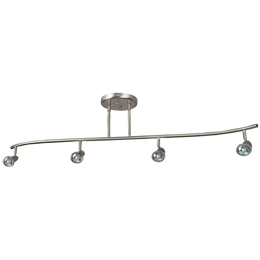 Sunset Lighting 4-Light Track 6.5W Bright Satin Nickel Finish GU10 base F2967-80-LED