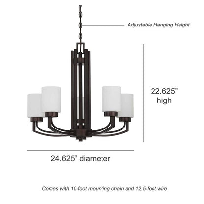 Sunset Lighting Hadley 5-Light 100W Chandelier Provincial Bronze - F22005-64