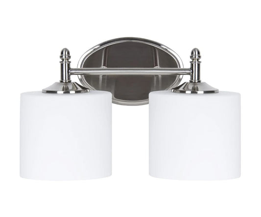 Sunset Lighting F11002-80 Vanity, 2-Light, 100W MB Bright Satin Nickel
