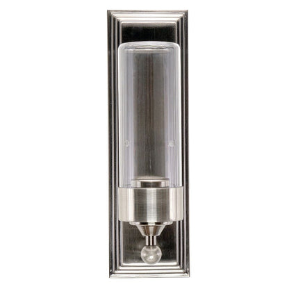 Sunset Lighting F17101-57 Esquire One Light Sconce - Clear Glass, Dimmable - With Antique Gunmetal