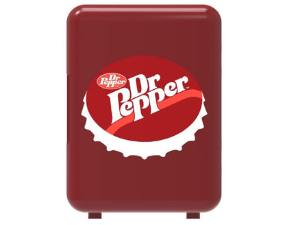 CURTIS MIS153DRP Dr. Pepper Retro Mini Portable Compact Personal Fridge Cooler, 4 Liter Capacity, 6 Cans Maroon, BURGUNDY Certified Refurbished
