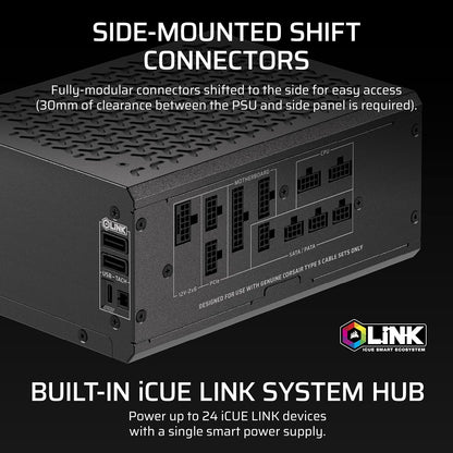 CORSAIR HX1200i Shift Fully Modular ATX Power Supply – Built-in iCUE Link System Hub CP-9020267-NA