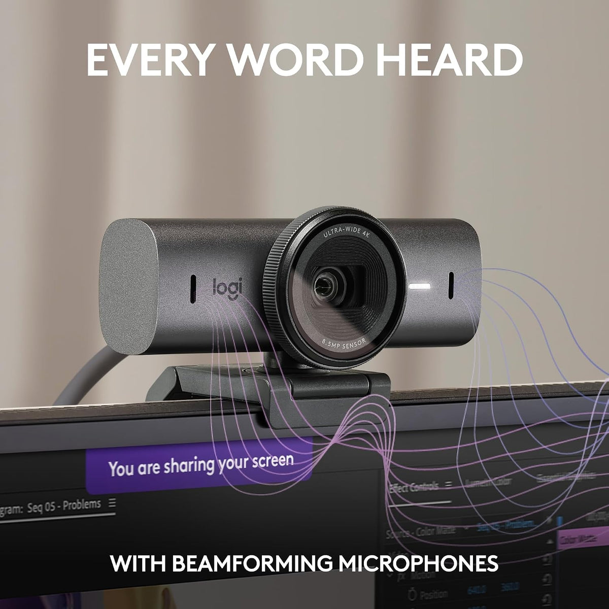Logitech MX Brio Ultra HD 4K Webcam Collaboration and Streaming - Graphite 960-001545
