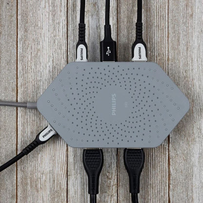 Philips Elite Plus USB-C Docking Station with Qi Wireless Charging Gray SWL9323GR37-T1