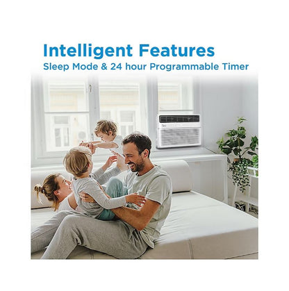 Midea Smart 8,000 BTU 350 sq. ft. Window Air Conditioner, 3-in1 Comfort: get cooling, dehumidification, and fan modes, Intelligent Features: sleep mode and 24 hours -  MAW08S1JWT-B