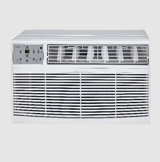Midea 14,000 BTU 230V In-Wall Air Conditioner with Heat 700 sq. ft. 50 dBA with Remote Control MAT14H2ZWT