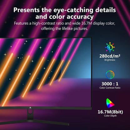 Z-Edge - UG32P 32" 1080P Curved Gaming Monitor, 240Hz, 1ms, HDR10, FreeSync Compatible, HDMI x 2, DP x 2 - Black