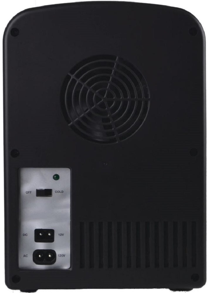 Frigidaire 6-Can/4-Liter Capacity Retro Mini Fridge Black EFMIS129-BLACK, Includes 110V home power cord & 12V DC car adapter